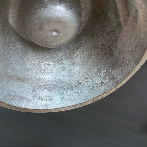Vintage 1997 Seagull Canada Pewter Etain Zinn Pewter Candle Holders - Picture 15 of 16